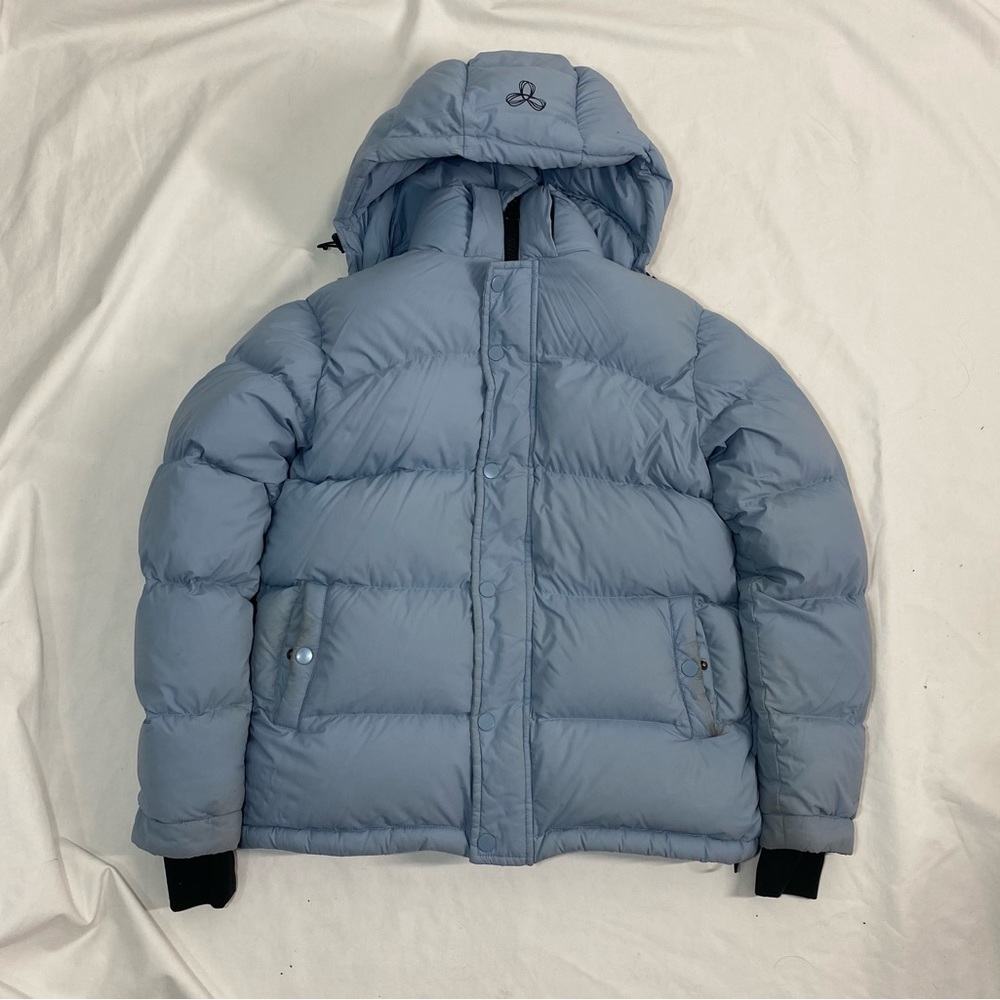 TNA Super Puff Powder Blue Down Puffer Jacket Size XXS